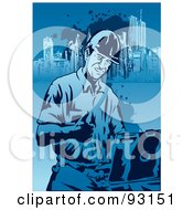 Royalty Free RF Clipart Illustration Of A Construction Worker Guy 4
