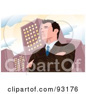 Royalty Free RF Clipart Illustration Of An Urban Business Man 12