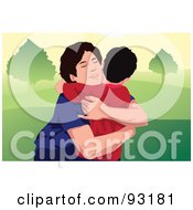 Royalty Free RF Clipart Illustration Of A Mom And Child 24