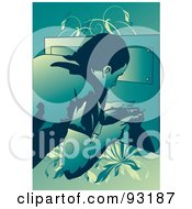 Royalty Free RF Clipart Illustration Of An Industrial Worker 5