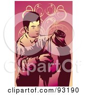 Royalty Free RF Clipart Illustration Of A Working Tailor 4