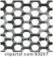 Metal Mesh Grate Over White - 2