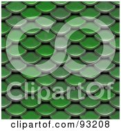Background Of Green Scales Or Roofing Shingles