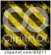 Poster, Art Print Of Background Of Distressed Diagonal Hazard Stripes With Black Edges