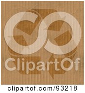 Royalty Free RF Clipart Illustration Of A Brown Recycling Symbol On Corrugated Cardboard
