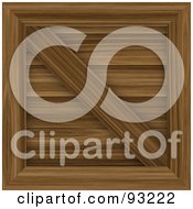 Royalty Free RF Clipart Illustration Of A Medium Toned Wooden Crate