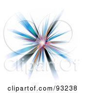 Poster, Art Print Of Colorful Star Or Burst On White