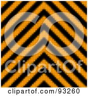 Poster, Art Print Of Zig Zag Background Of Orange And Black Hazard Stripes