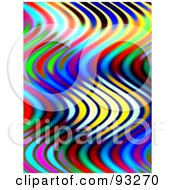 Royalty Free RF Clipart Illustration Of A Rainbow Ripple Wave Background