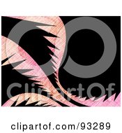 Poster, Art Print Of Pink Grungy Palm On Black