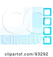 Poster, Art Print Of White Background With Blue Curves And Boxes