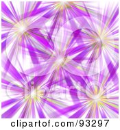 Poster, Art Print Of Background Of Purple And Orange Bursts On White