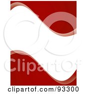 Royalty Free RF Clipart Illustration Of A White Text Box Waving Through Red