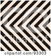 Poster, Art Print Of Zig Zag Hazard Stripes Background In Black And White