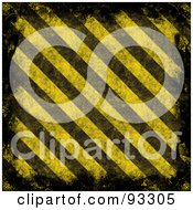 Black Grunge Border With Diagonal Yellow And Black Hazard Stripes