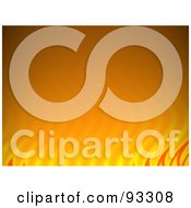 Poster, Art Print Of Background Of Yellow And Orange Flames With Copyspace