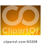 Royalty Free RF Clipart Illustration Of A Background Of Yellow And Orange Flames With Copyspace