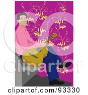 Royalty Free RF Clipart Illustration Of A Guitarist Man 1 by mayawizard101