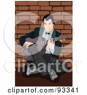 Royalty Free RF Clipart Illustration Of A Guitarist Man 3 by mayawizard101