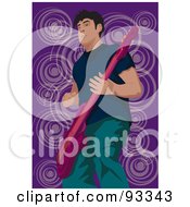 Royalty Free RF Clipart Illustration Of A Guitarist Man 6 by mayawizard101