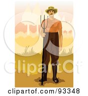 Royalty Free RF Clipart Illustration Of A Farmer 1 by mayawizard101