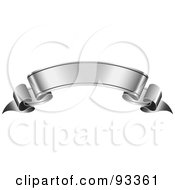 Royalty Free RF Clipart Illustration Of A Blank Arched Silver Ribbon Banner by TA Images #COLLC93361-0125