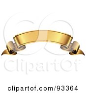 Poster, Art Print Of Blank Arched Gold Ribbon Banner