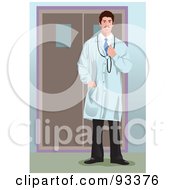 Royalty Free RF Clipart Illustration Of A Doctor 2 by mayawizard101
