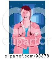 Royalty Free RF Clipart Illustration Of A Doctor 8 by mayawizard101