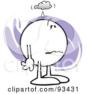 Royalty Free RF Clipart Illustration Of A Moodie Character Feeling Under The Weather