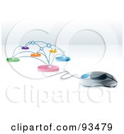 Poster, Art Print Of 3d Computer Mouse Connected To A Network