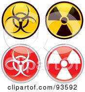 Poster, Art Print Of Digital Collage Of Radiation And Biohazard Icon App Buttons