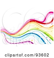 Royalty Free RF Clipart Illustration Of A Background Of Colorful Rainbow Wavy Lines On White