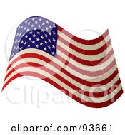 Poster, Art Print Of Grungy Distressed Waving Usa Flag