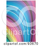 Royalty Free RF Clipart Illustration Of A Falling Rainbow Background by michaeltravers