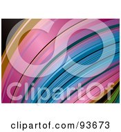 Royalty Free RF Clipart Illustration Of A Rainbow Curve Background by michaeltravers