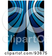 Royalty Free RF Clipart Illustration Of A Background Of Blue And Black Curvy Stripes