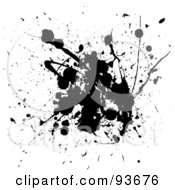 Royalty Free RF Clipart Illustration Of A Grungy Black Splatter Of Ink 2 by michaeltravers