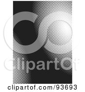 Black Background With White Halftone Curves