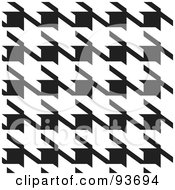 Black And White Large Houndstooth Pattern