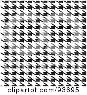Royalty Free RF Clipart Illustration Of A Seamless Houndstooth Black And White Pattern by michaeltravers