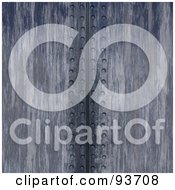 Royalty Free RF Clipart Illustration Of A Vertical Line Of Rivets Through Metal