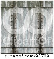 Poster, Art Print Of Vertical Lines Of Rivets Through Metal