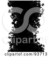 Royalty Free RF Clipart Illustration Of A Black And White Butterfly Wave Background 3