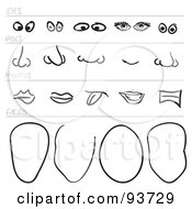 Digital Collage Of Sketched Face Parts