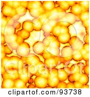 Poster, Art Print Of Background Of Orange And Yellow Cell Clusters