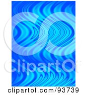 Poster, Art Print Of Vertical Background Of Wavy Blue Flames