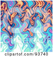 Poster, Art Print Of Background Of Blue Pink And Orange Flames