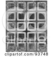 Royalty Free Clipart Illustration Of A Vertical Background Of Grungy White Squares And Texture Marks