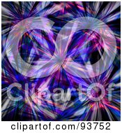 Poster, Art Print Of Background Of Pink Purple And Blue Bursts